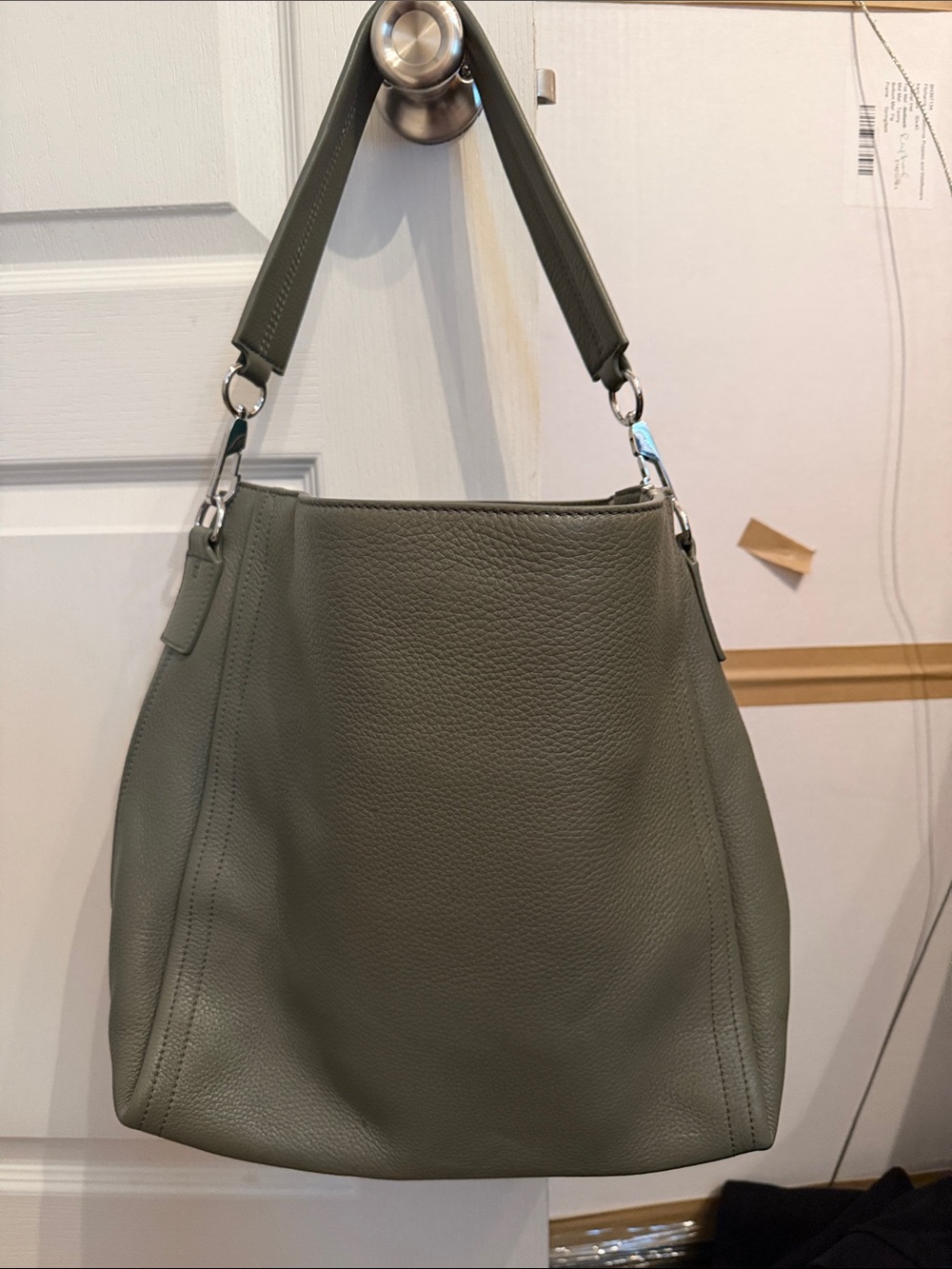 Alexander Wang Darcy Olive Green Pebbled Leather Shoulder Bag